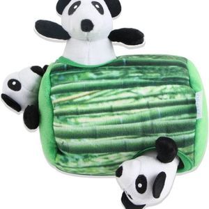 Squeaky Dog Toys, IFOYO Durable Panda Hide and Seek Interactive Plush Dog Toys